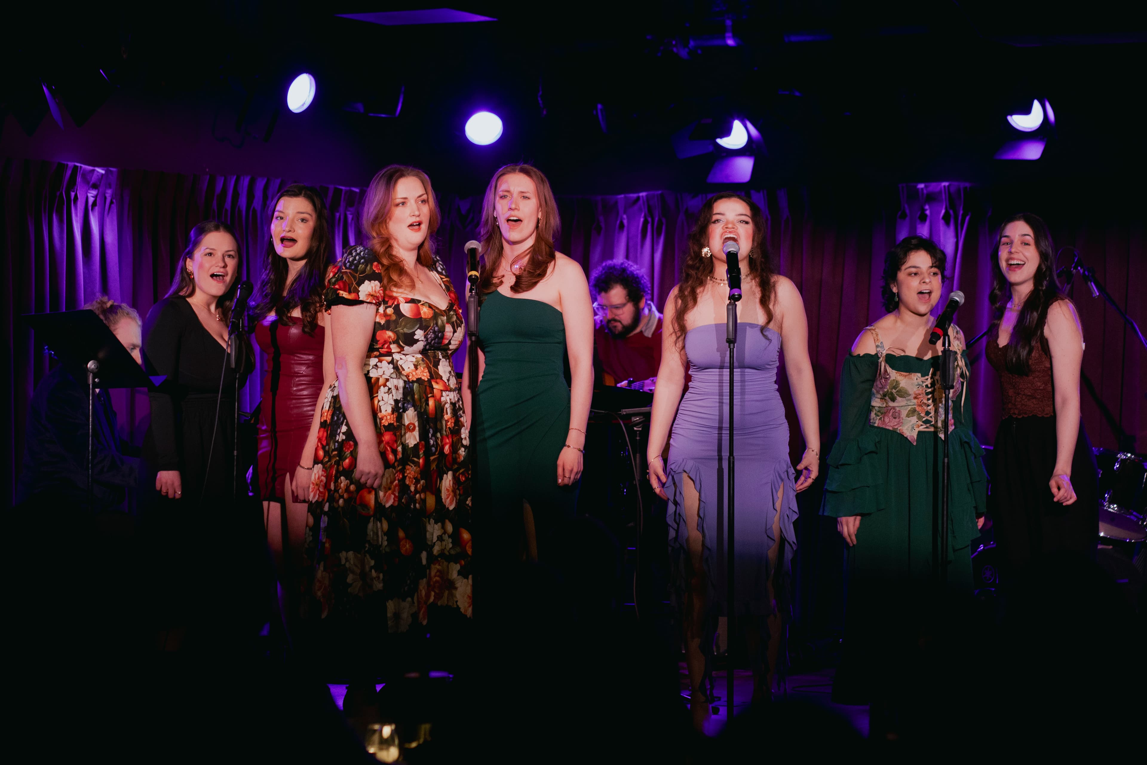 Maya performing in an ensemble cabaret night